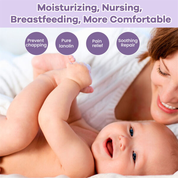 H49bf94b83b06482cb57613cf3173b0d8V Ladies Lanolin Nipple Repair Cream for Breastfeeding Moisturize Natural