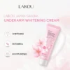 LAIKOU Japan Sakura Underarm Whitening Cream Body Lotion Armpit Lighten Dark Spots 30g Whitening Body Lotion