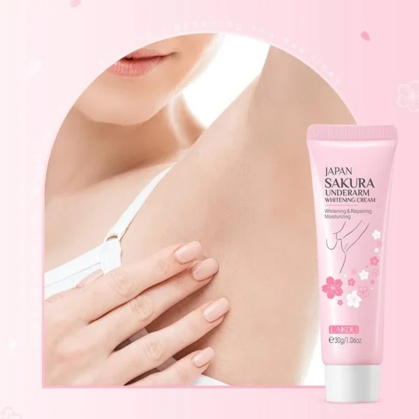 LAIKOU Japan Sakura Underarm Whitening Cream Body Lotion Armpit Lighten Dark Spots 30g Whitening Body Lotion